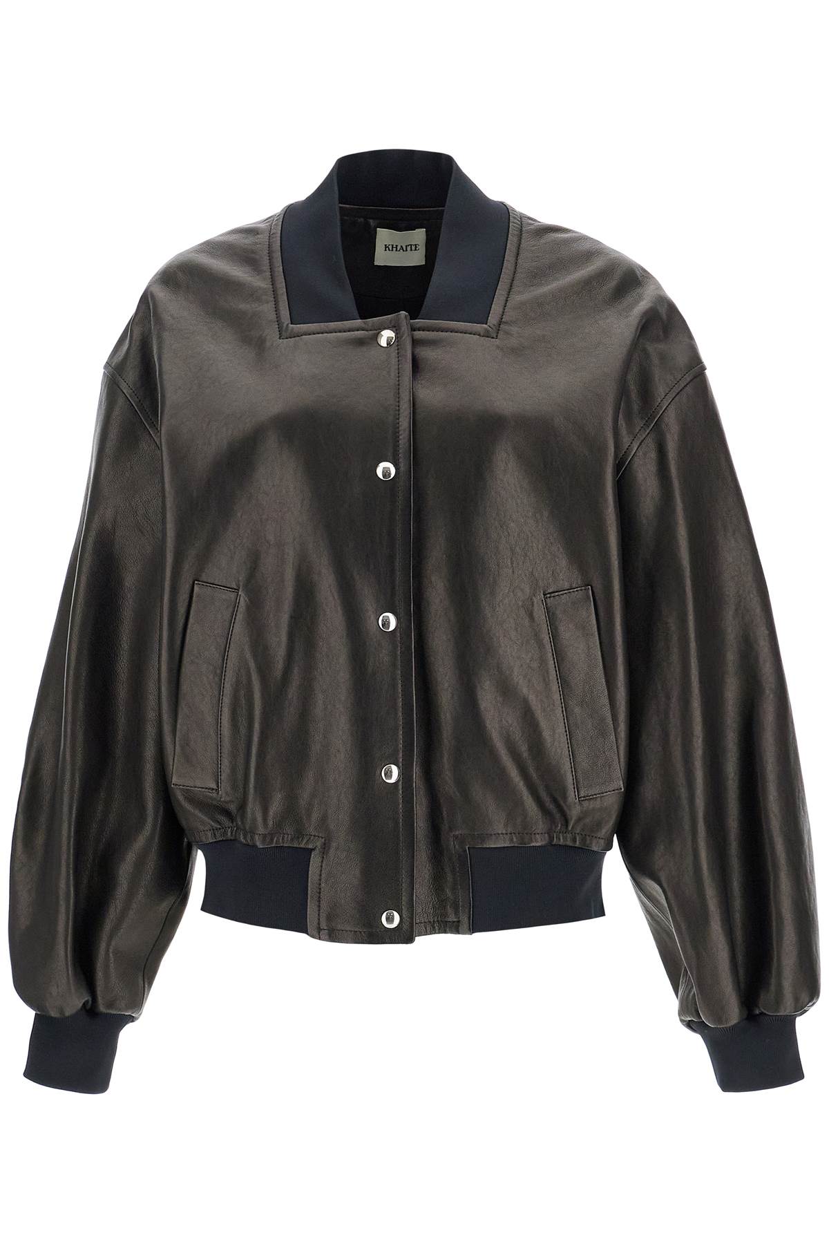 Leather Spence Bomber  - Brown