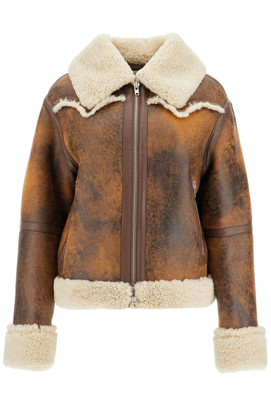 Lessie Faux Shearling Jacket  - Brown