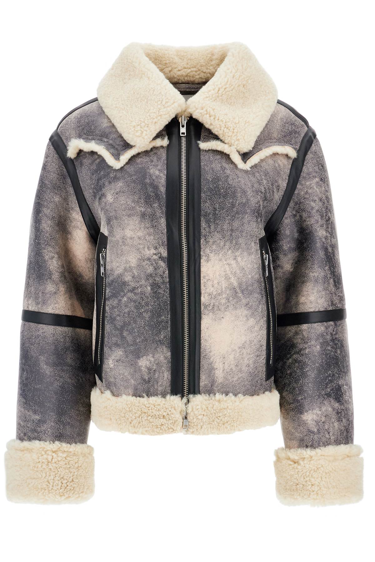 Lessie Faux Shearling Jacket  - Grey