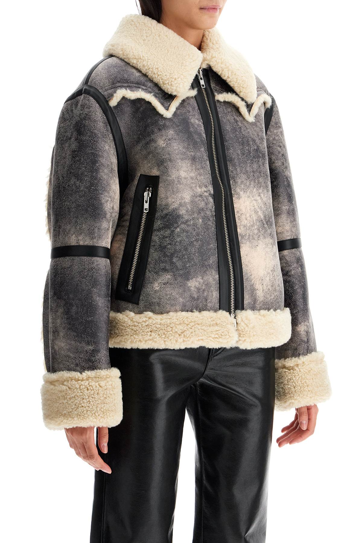 Lessie Faux Shearling Jacket  - Grey