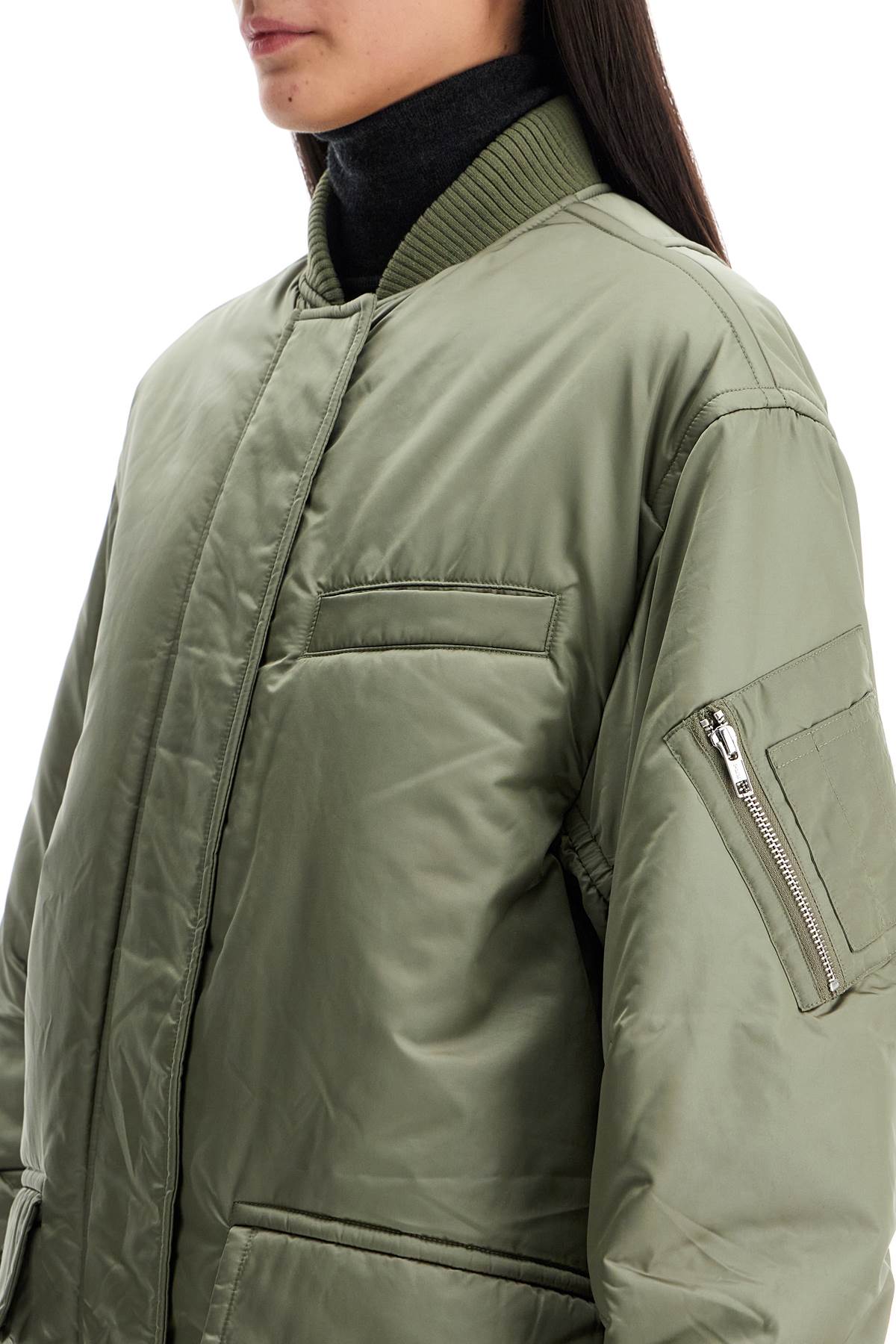 Long Abbie Bomber  - Green