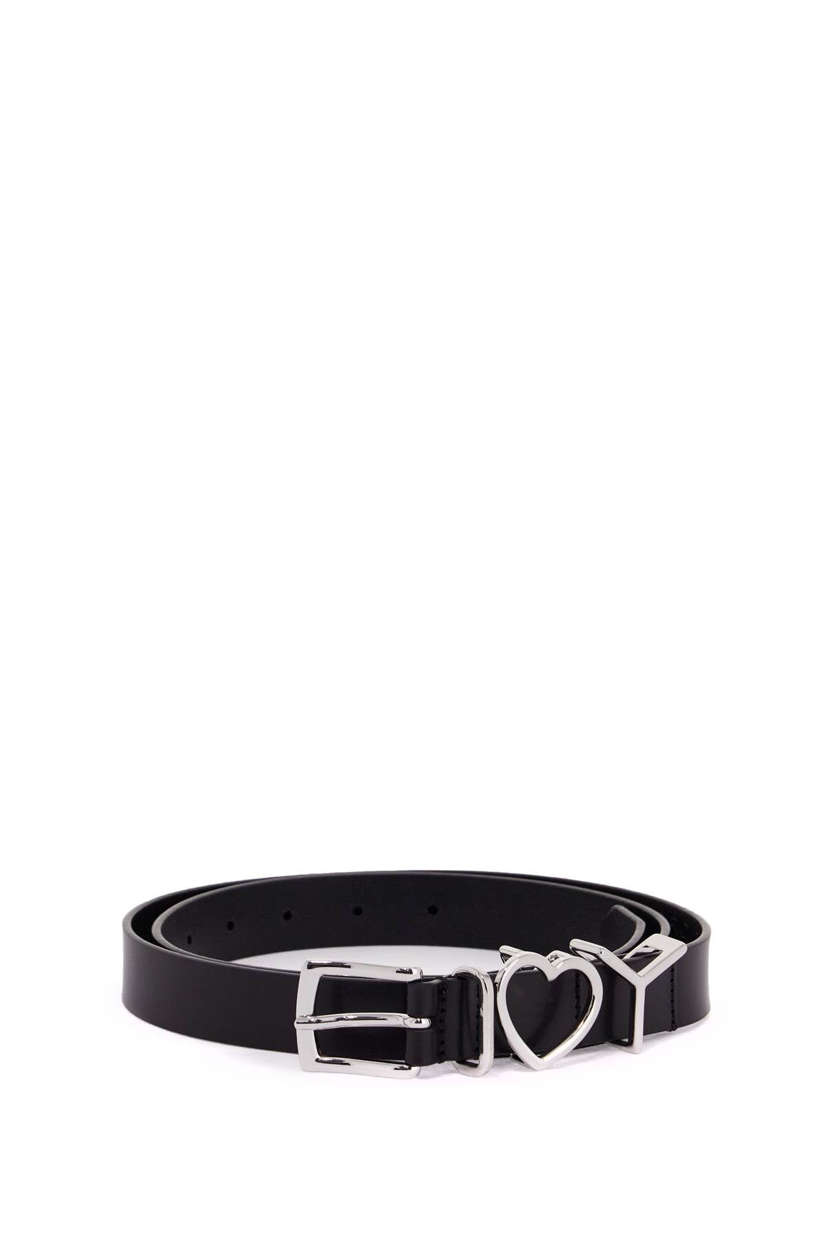 Y Heart Belt With Cin  - Black