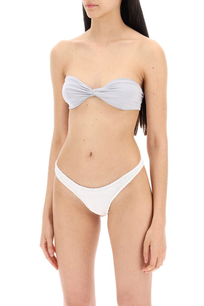 Twisted Bandeau Bikini Top  - Grey