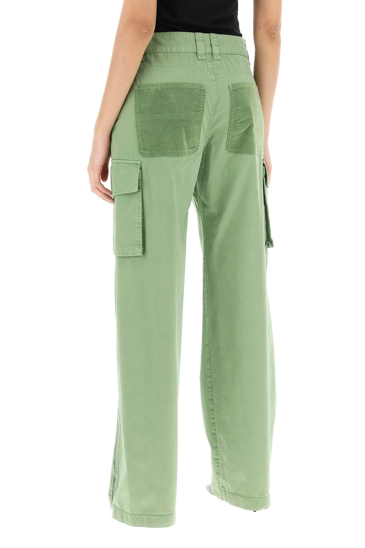 Organic Cotton Cargo Pants For Men  - Green