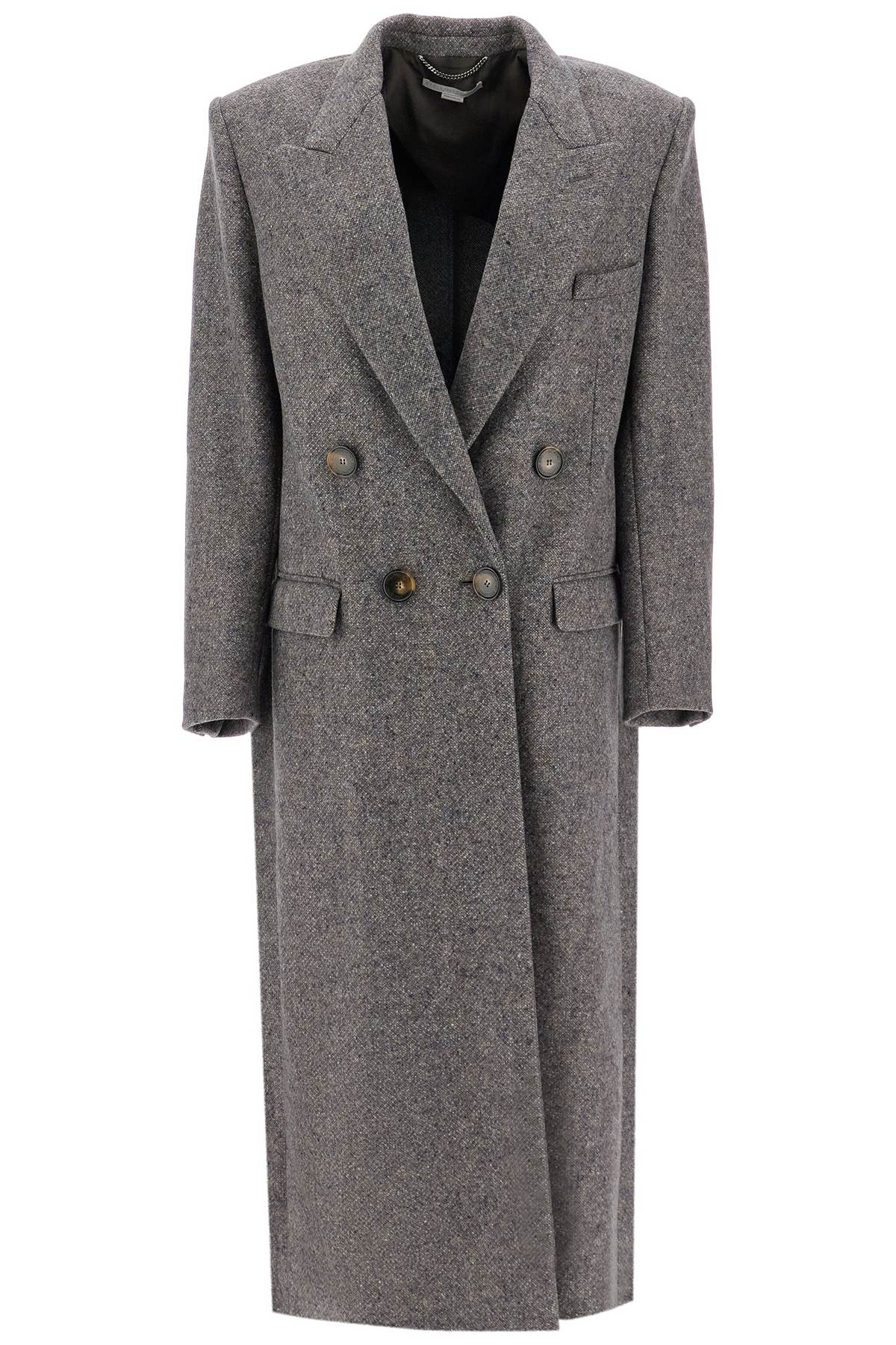 Maxi Tweed Coat In  - Grey