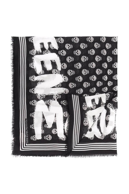 Graffiti Biker Scarf  - Black