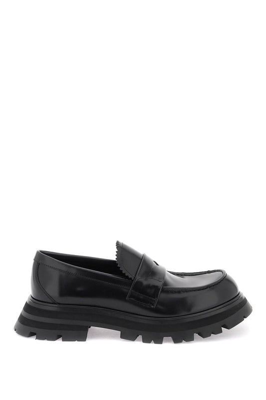 Brushed Leather Wander Loafers  - Nero