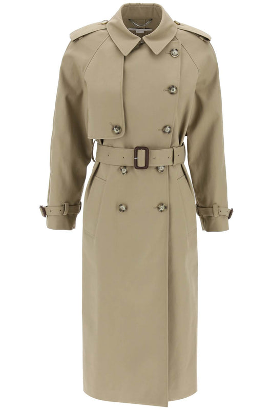 Sustainable Cotton Double-breasted Trench  - Khaki