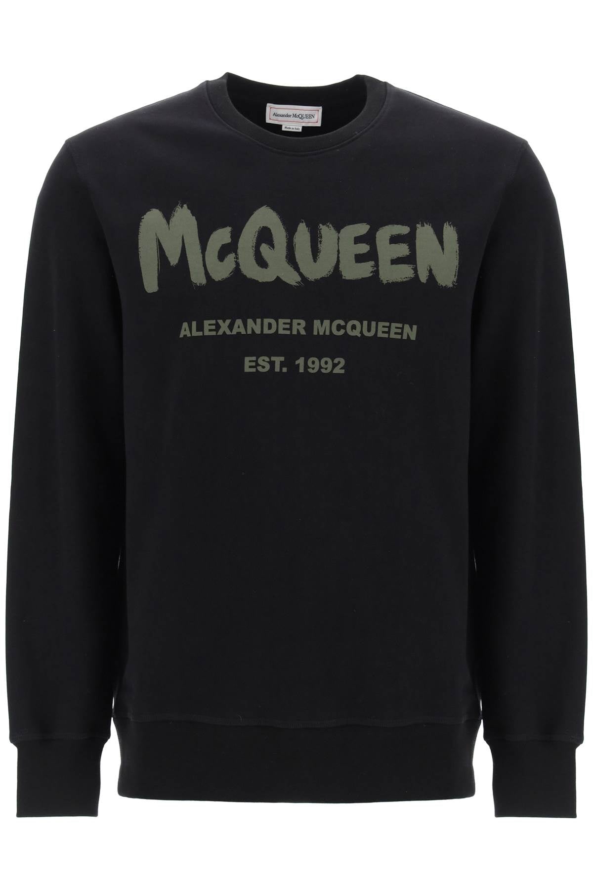 Mcqueen Graffiti Sweatshirt  - Black