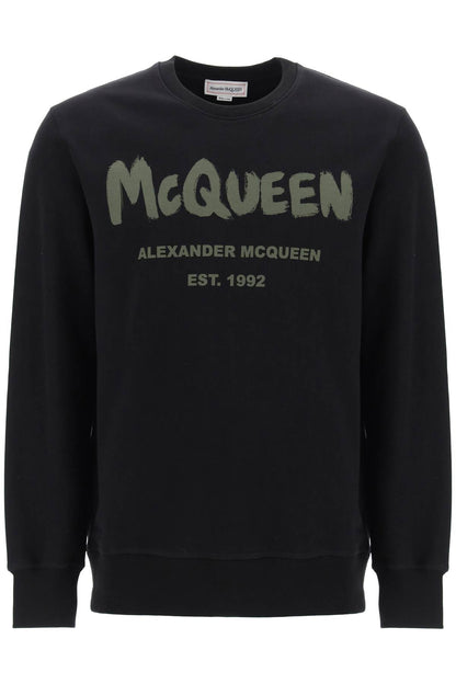 Mcqueen Graffiti Sweatshirt  - Black