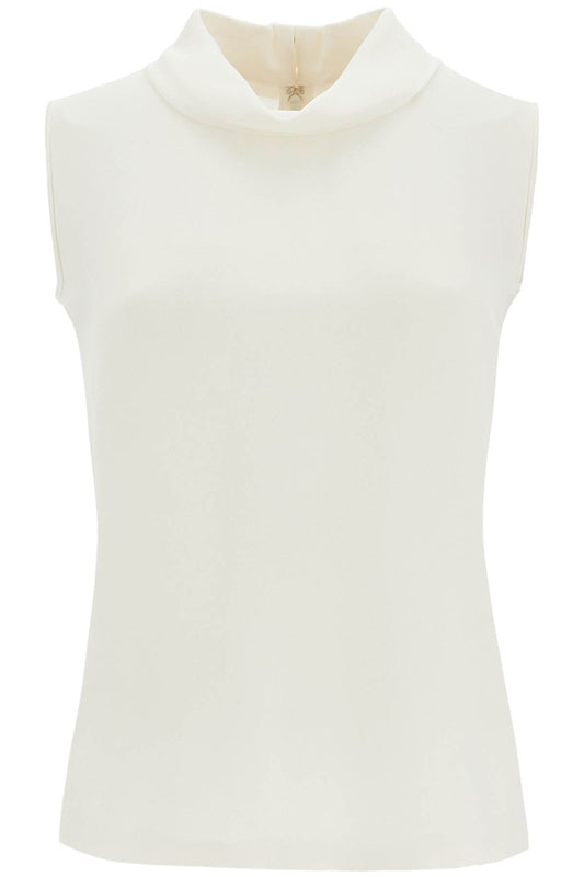 Sleeveless Silk Top Without  - White