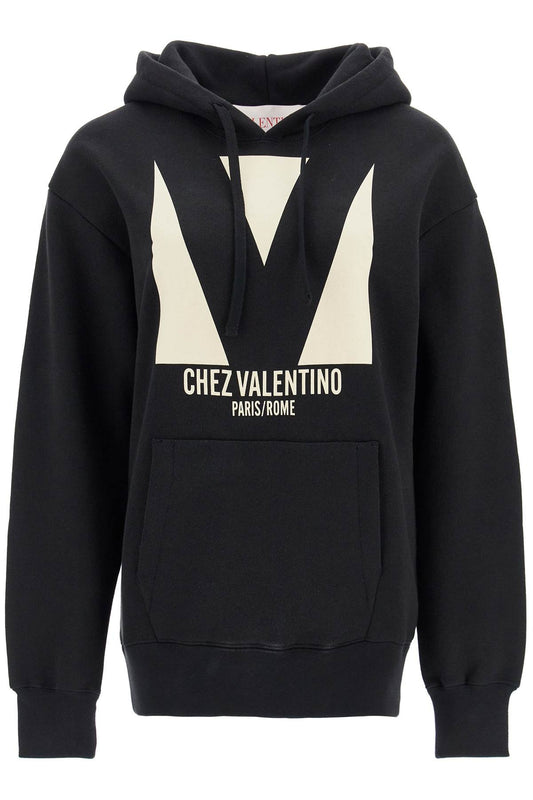 Chez Valentino Oversized Hoodie  - Black