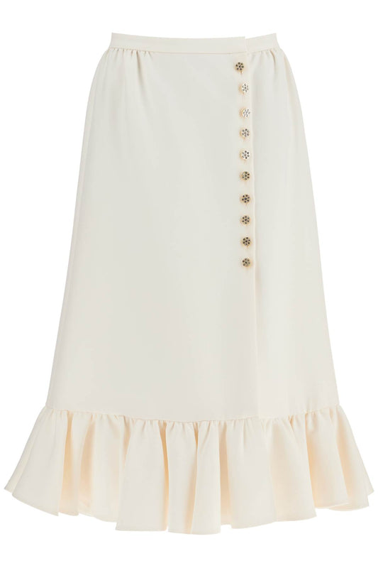 Crepe Couture Skirt  - White