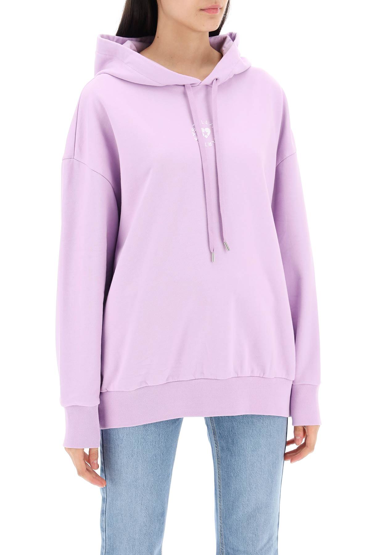 Iconic Mini Heart Hooded Sweatshirt  - Purple