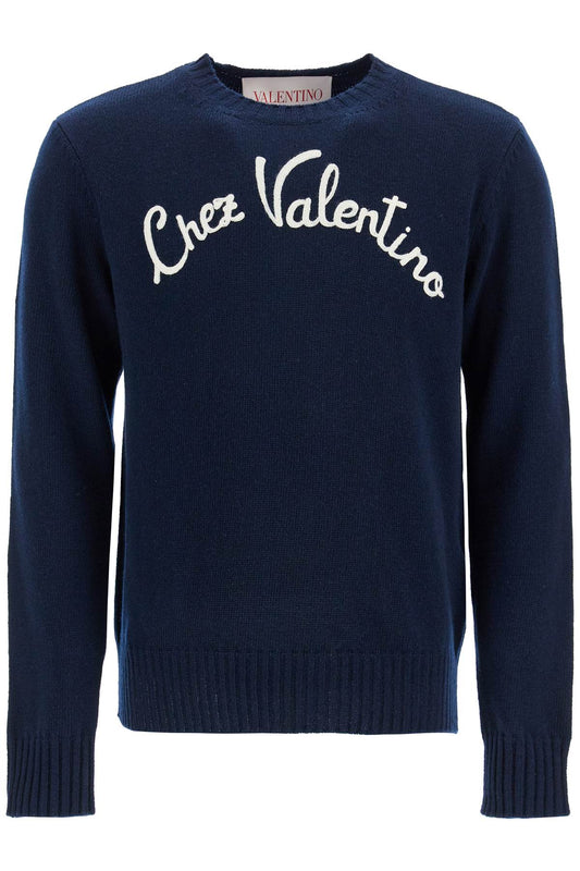 Wool Pullover By Valentino  - Blue