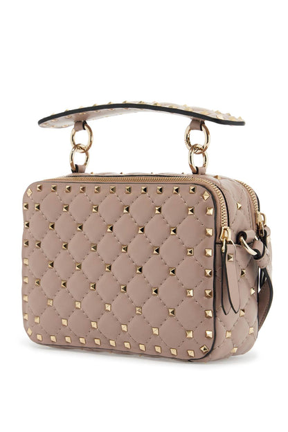 Quilted Poudré Shoulder Bag With Golden Studs  - Beige