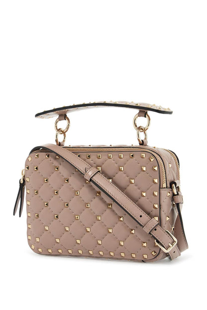 Quilted Poudré Shoulder Bag With Golden Studs  - Beige