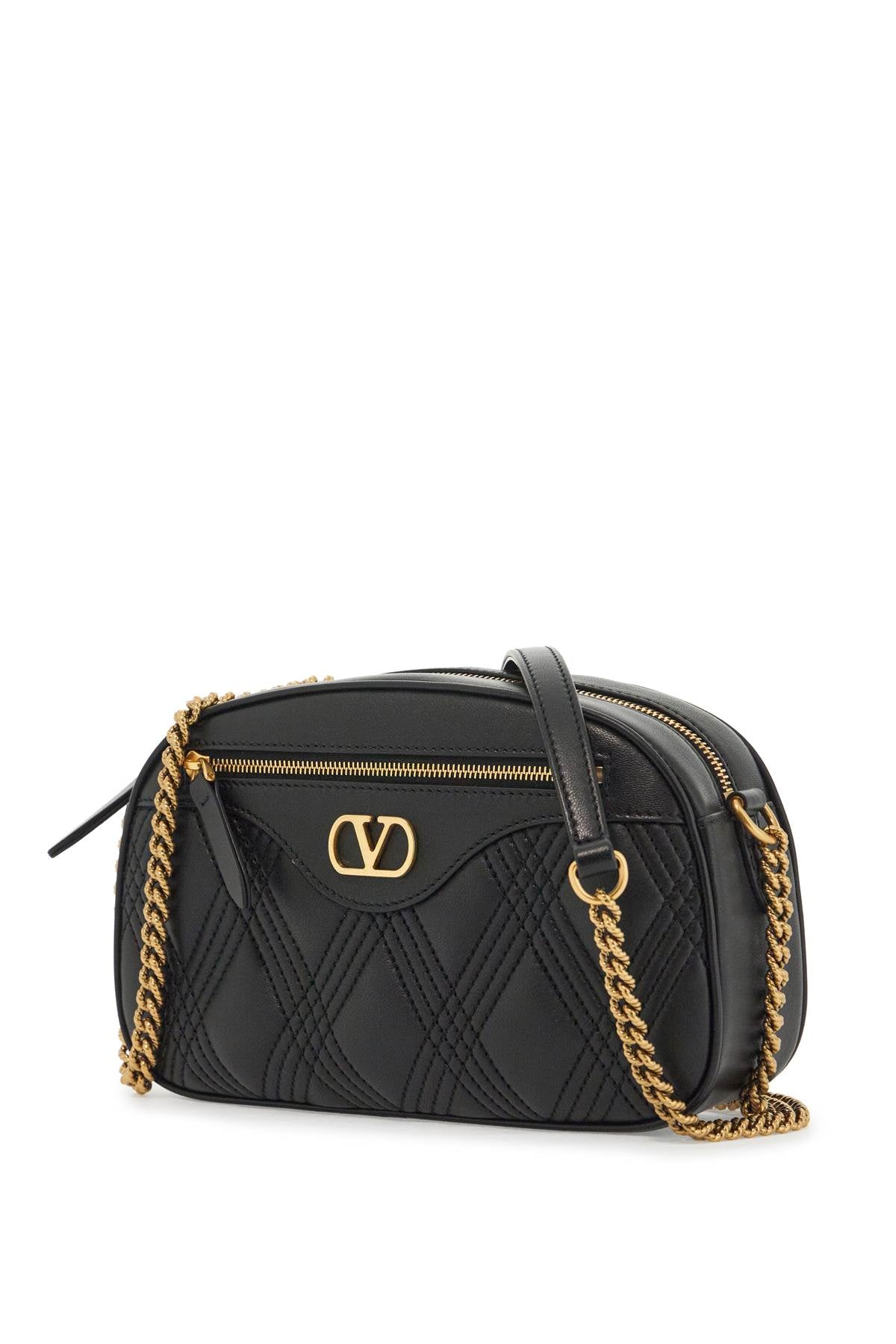 Quilted Shoulder Bag With  - Black