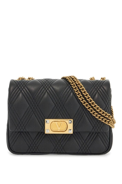 Quilted Shoulder Bag With  - Black