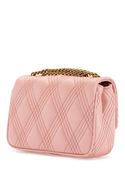 Borsa A Spalla Small Rock-chic Rosa Geranio In Pelle  - Pink