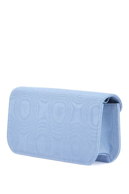 Locò Clutch In Moire Fabric  - Light Blue