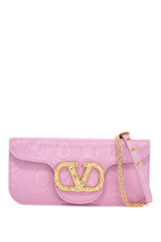 Locò Clutch In Moire Fabric  - Pink