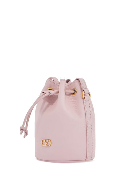 Borsa A Sacchetto Mini In Pelle Rosa Quarzo Con Tracolla Regolabile  - Pink