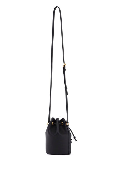 Mini Bucket Bag In Leather  - Black