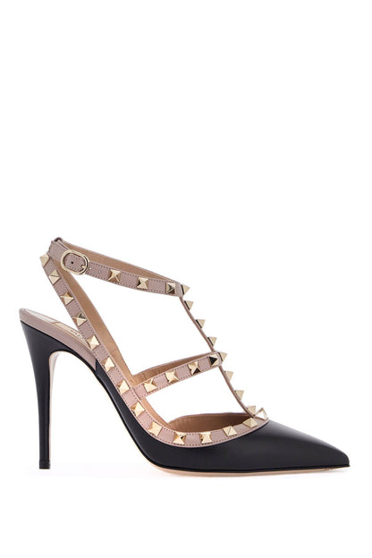 Rockstud Slingback Pumps  - Black