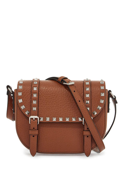 Small Rockstud Messenger Bag  - Brown