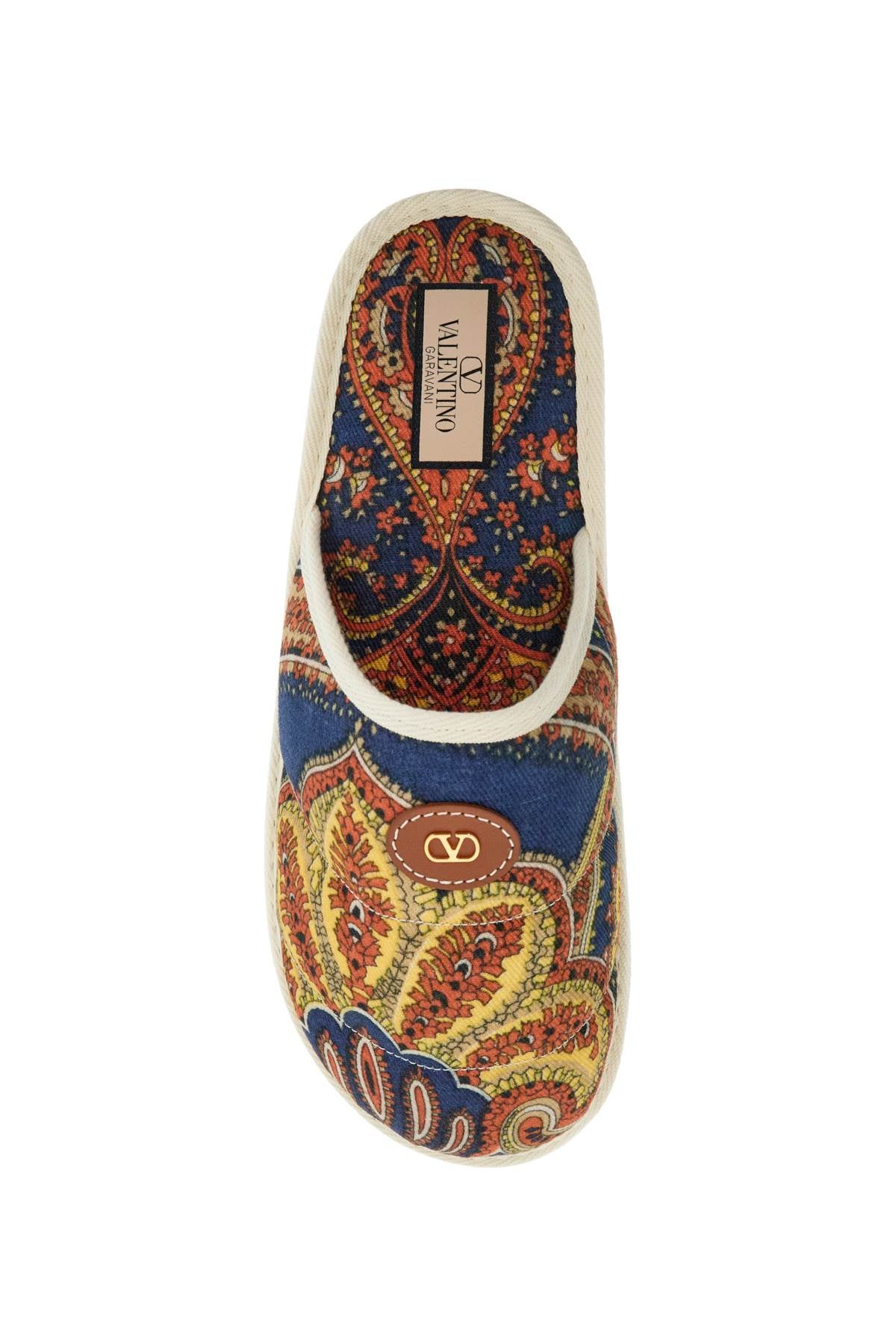 Multicolor Floral Cotton Slide Slippers For Home And Short Outings  - Multicolor