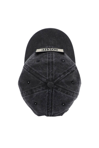 Baseball Cap With Logo Patch  - Black