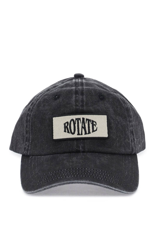 Baseball Cap With Logo Patch  - Black