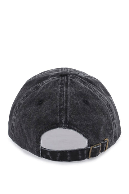 Baseball Cap With Logo Patch  - Black