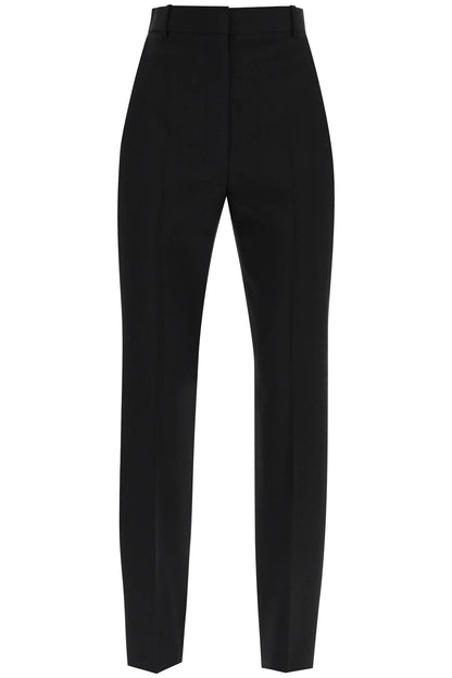 High-waisted Cigarette Trousers  - Nero