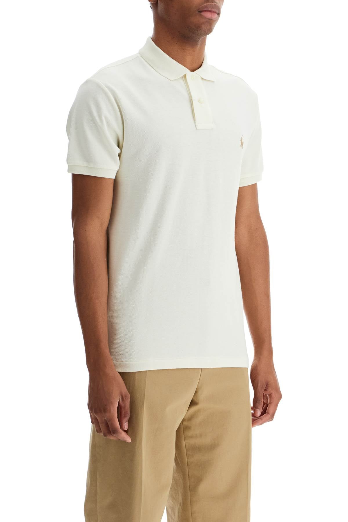 Short-sleeved Polo Shirt  - White