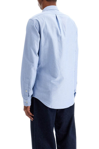 Slim Fit Shirt In Oxford Cotton  - Light Blue