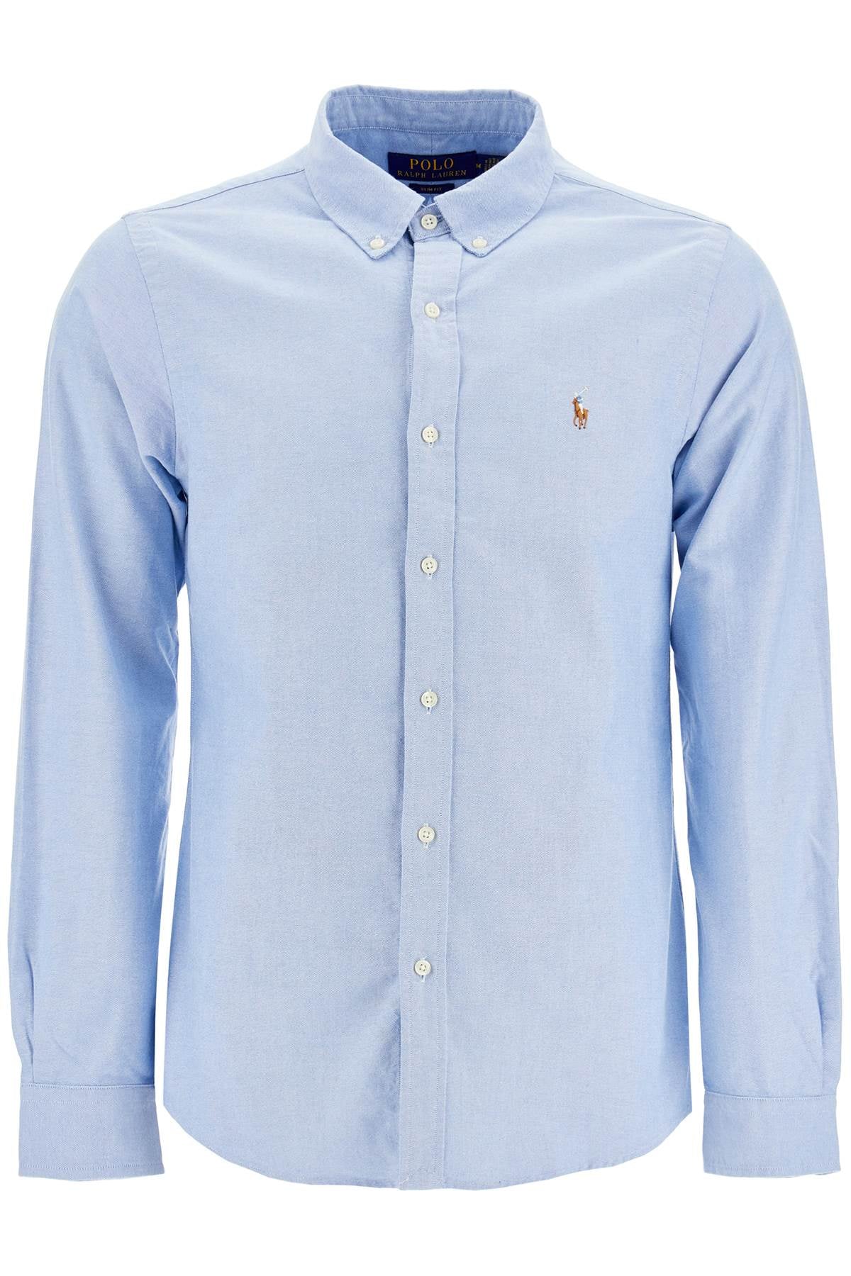 Slim Fit Shirt In Oxford Cotton  - Light Blue