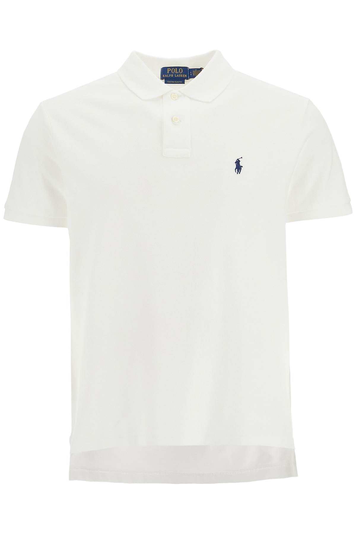 Polo Shirt With Logo Embroidery  - White