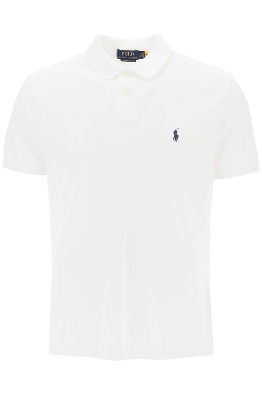 Slim Fit Short Sleeve Polo Shirt  - White