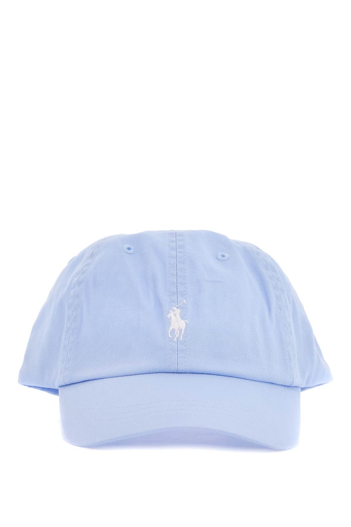 Light Blue Cotton Hat With Horse Logo  - Blue