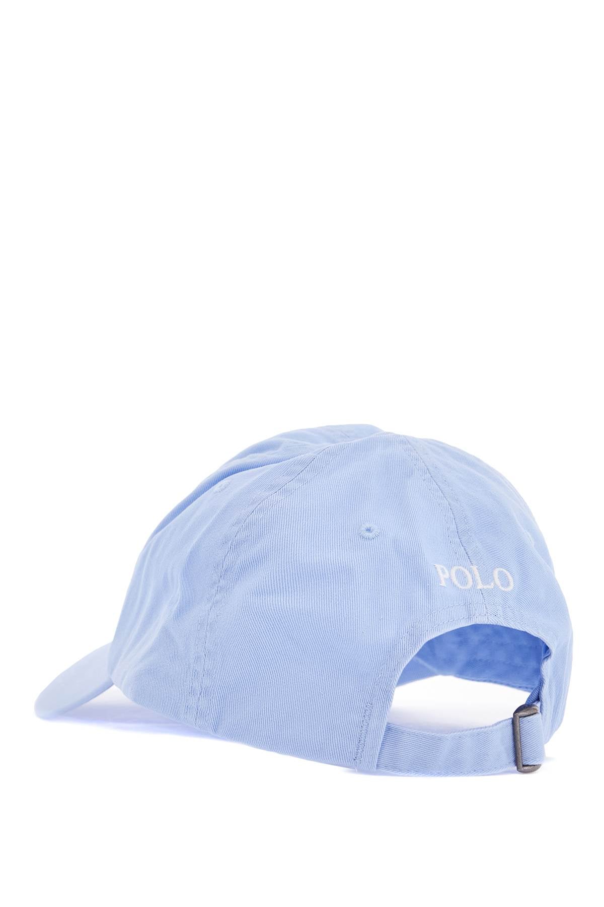 Light Blue Cotton Hat With Horse Logo  - Blue