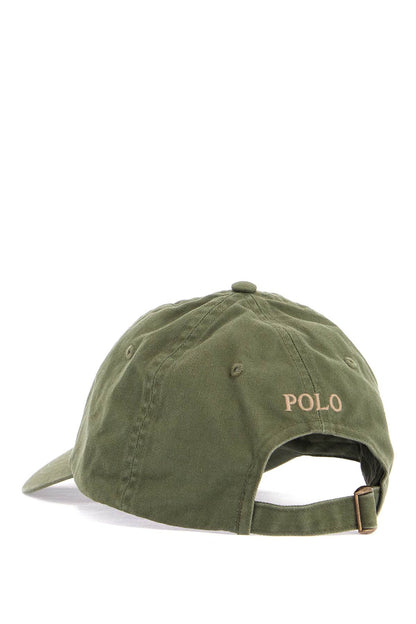 Olive Green Cotton Sports Cap With Embroidered Logo  - Green