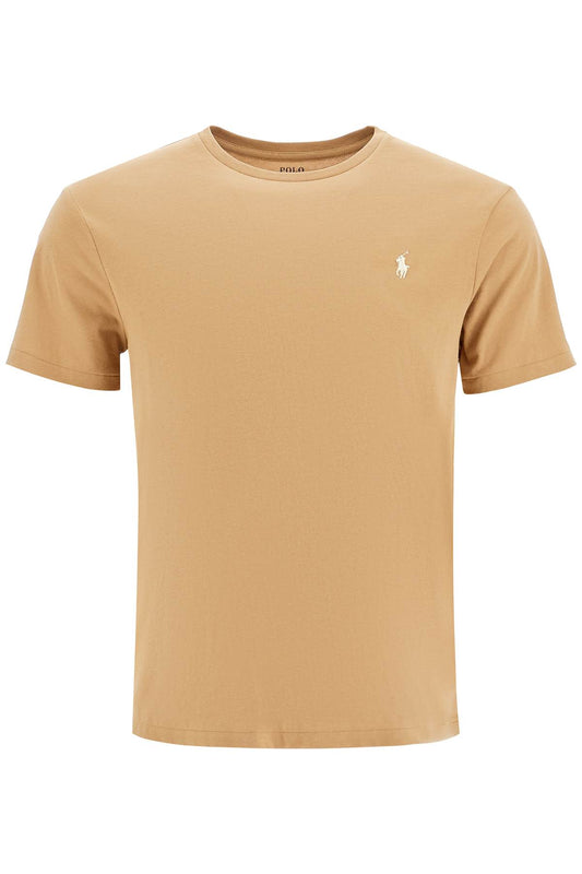 Custom Slim Fit Crewneck T-shirt  - Beige