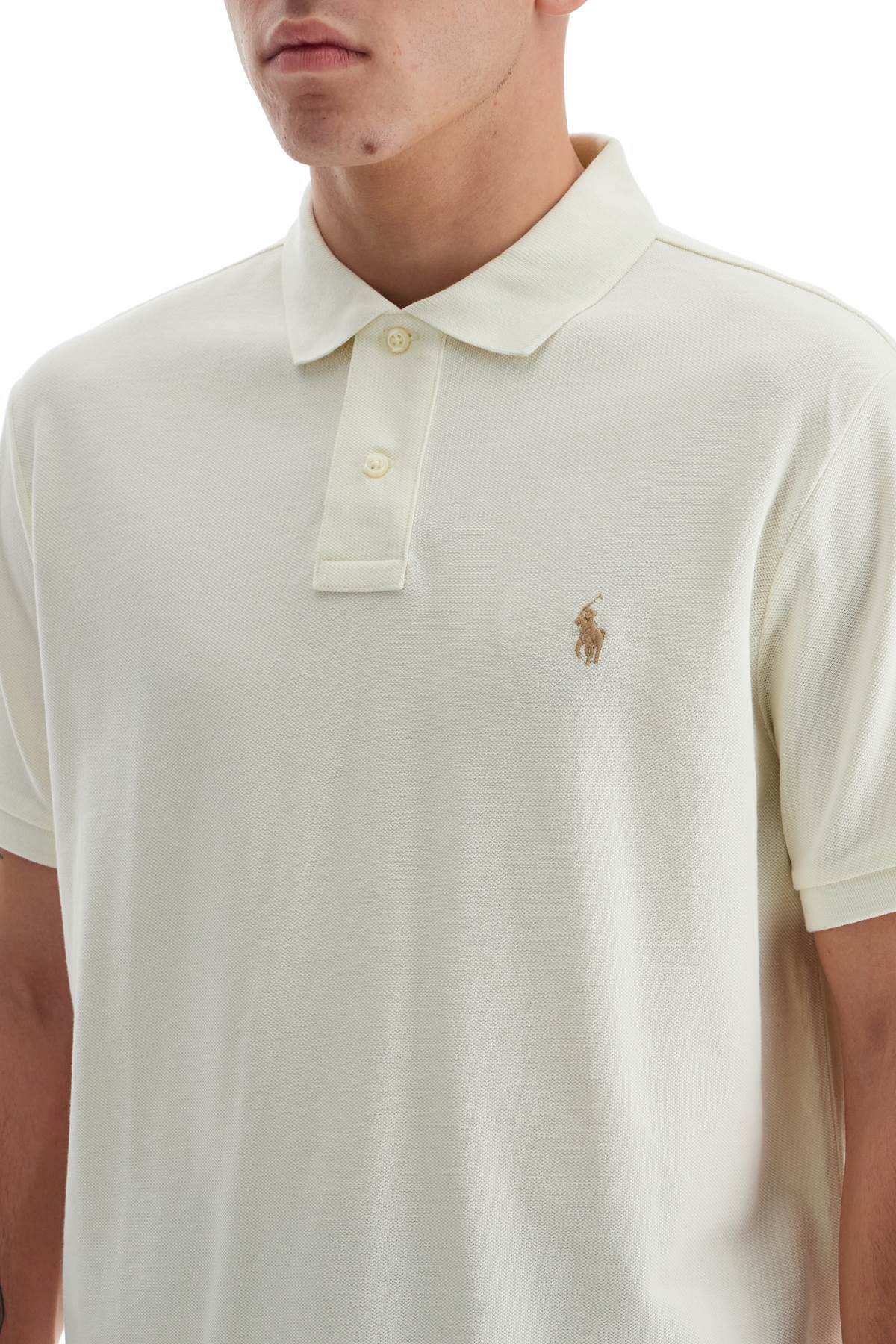 Polo Shirt With Embroidered Pony  - White