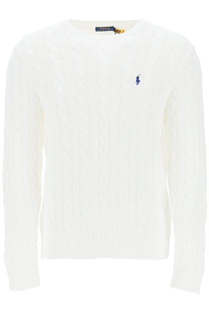 Cotton-knit Sweater  - White