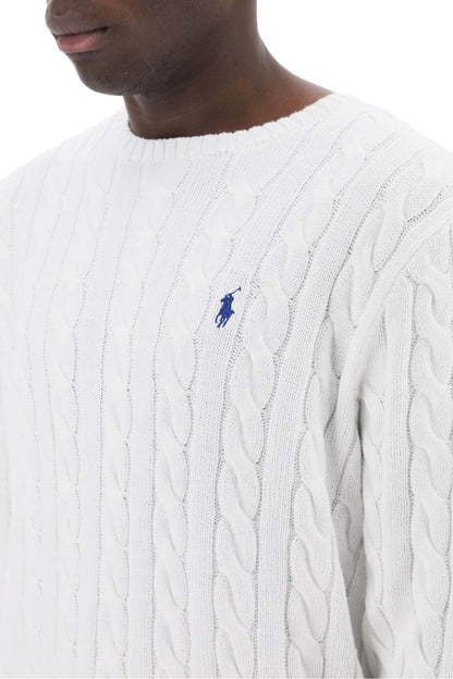 Cotton-knit Sweater  - White