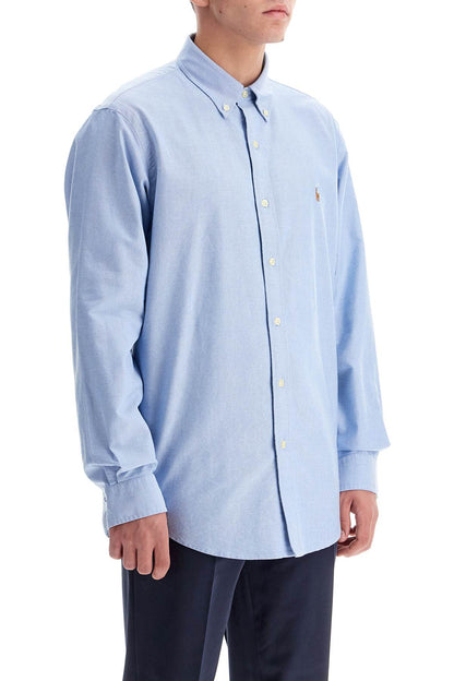 Custom Fit Cotton Oxford Shirt  - Light Blue