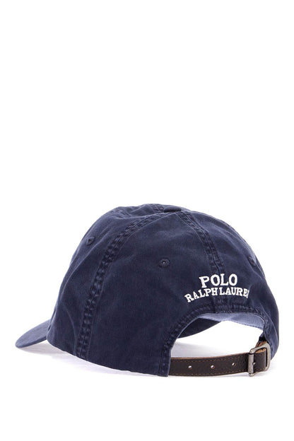 Dark Blue Cotton Cap With Curved Brim  - Blue