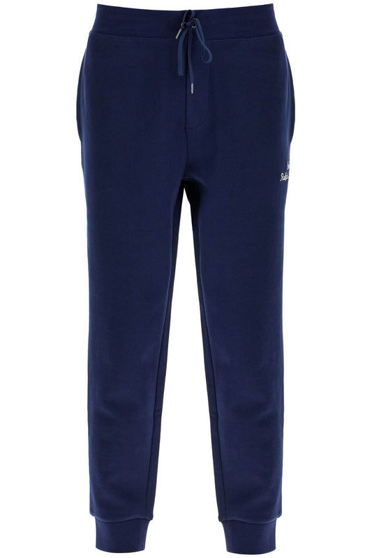 Embroidered Joggers  - Blue